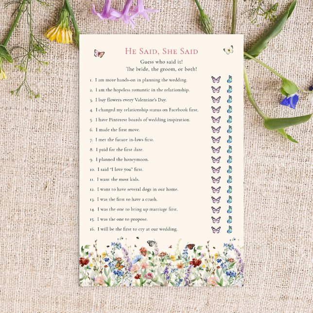 Er sagte: Sie sagte: | BOHEMISCHE WILDBLUMEN (Von Creator hochgeladen)