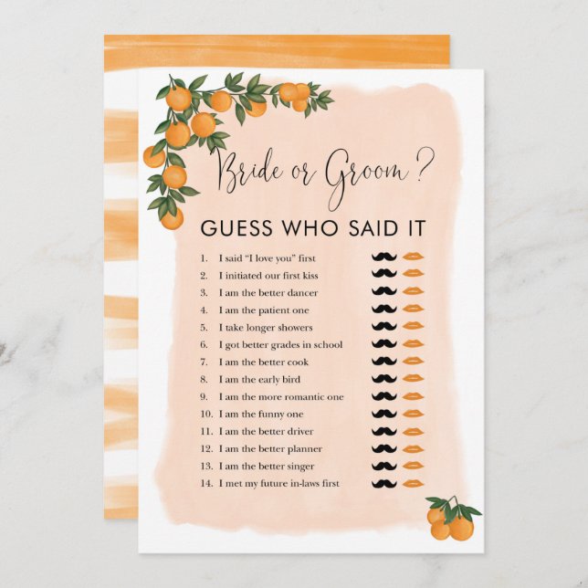 Er sagte, sie sagte, Brautparty Briom Groom (Vorne/Hinten)