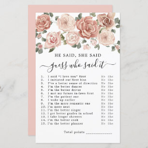 Er sagte, sie sagte Brautparty Game