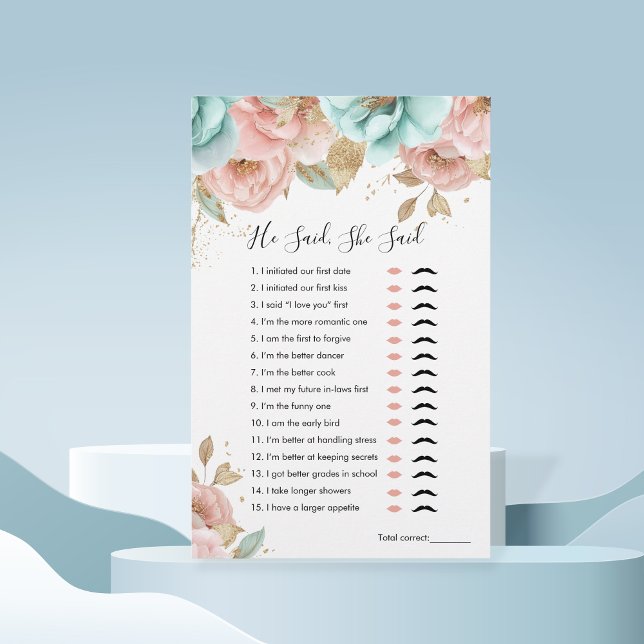 Er sagte: "Sie sagte Brautparty Game (Von Creator hochgeladen)