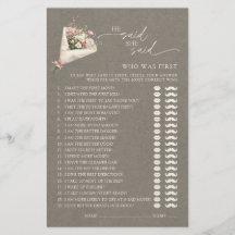 Er sagte, sie sagte - Chic Floral Hochzeitsdusche-