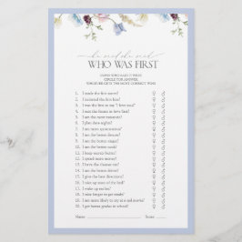 Er sagte, sie sagte, Dusty Blue Wildblume Duschspi