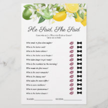 Er sagte, sie sagte Lemon Greeneréenery Brautparty