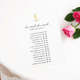 Er sagte, sie sagte Pearls Prosecco Brautparty