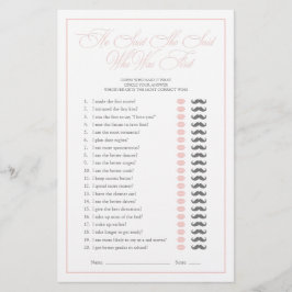 Er sagte, sie sagte Pink Script Brautparty Game