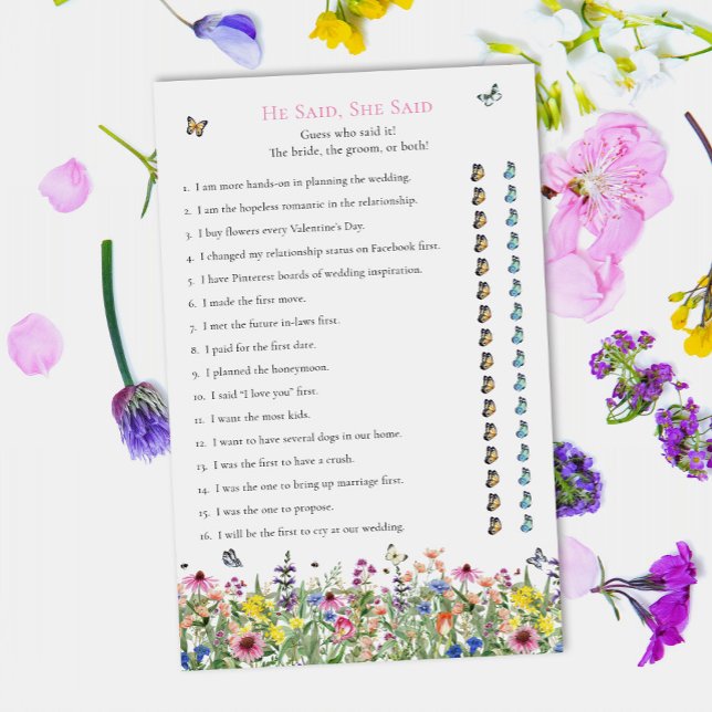 Er sagte: Sie sagte: | Sommerliche Wildblumen (Von Creator hochgeladen)