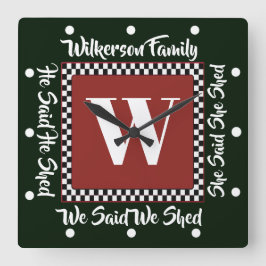 ER SCHEIDETE SIE, DASS WIR SCHALTEN. QUADRATISCHE WANDUHR