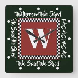 ER SCHEIDETE SIE, DASS WIR SCHALTEN. QUADRATISCHE WANDUHR