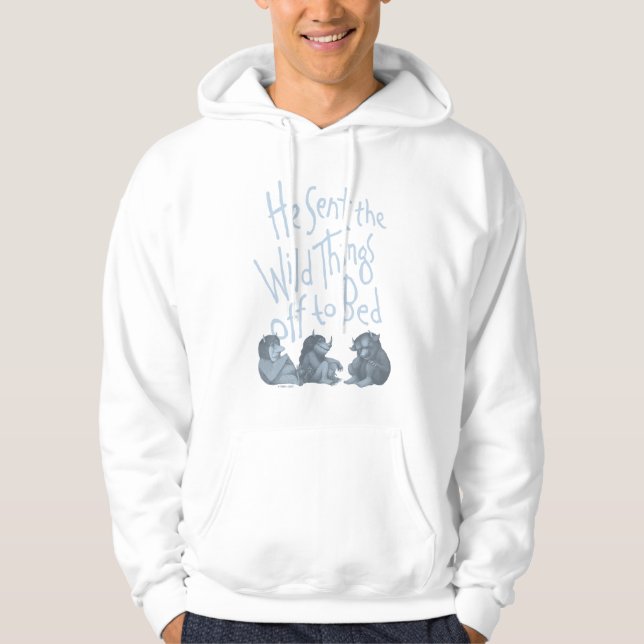 Er schickte die wilden Dinge an Bed - blau Hoodie (Vorderseite)