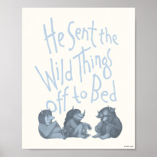Er schickte die wilden Kerle ins Bett - Blau Poster