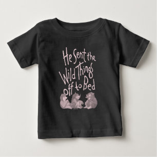 Er schickte die wilden Kerle ins Bett - Pink Baby T-shirt
