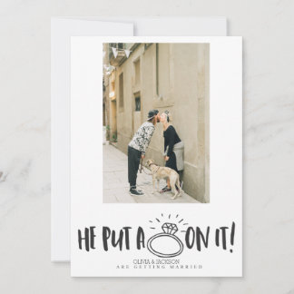 Er schrieb auf sein Foto Save the Date Einladung