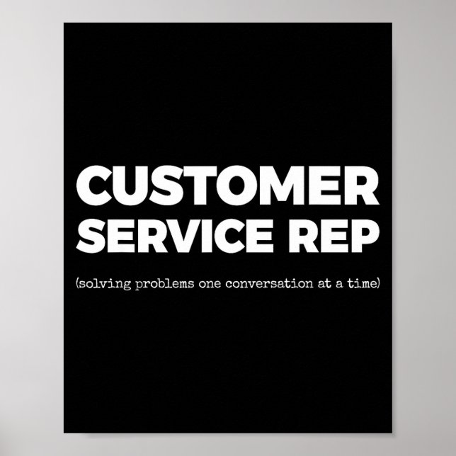 Er Service-Mitarbeiter (Probleme in einem Gespräch Poster (Vorne)