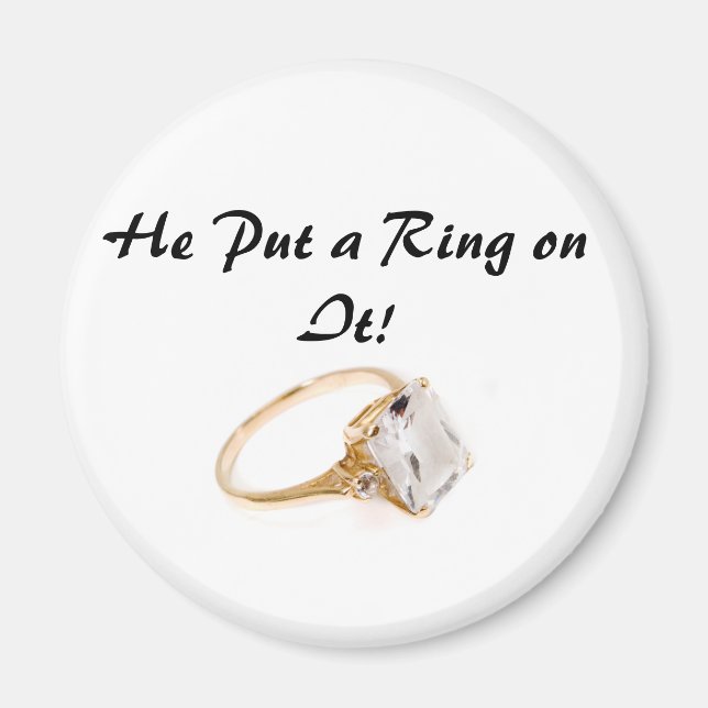 Er setzte einen Ring darauf/Save the Date Magnet (Vorne)