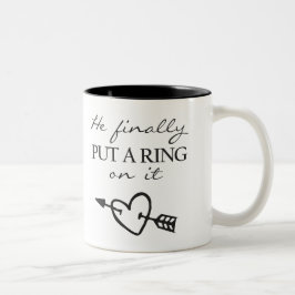 Er setzte schließlich einen Ring auf ihn Tasse