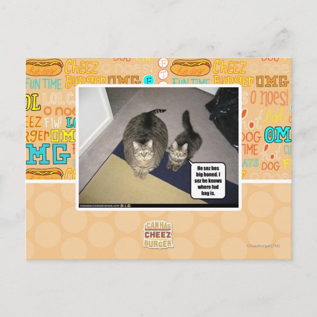 Er sez hes großes entbeint postkarte (Vorderseite)