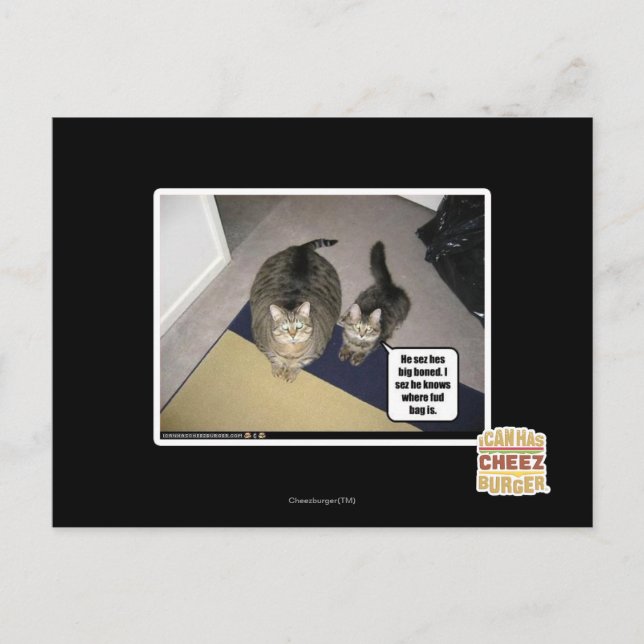 Er sez hes großes entbeint postkarte (Vorderseite)