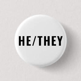 Er sie Geschlecht Pronouns schwarz-weiß einfach Button