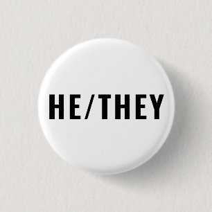 Er sie Geschlecht Pronouns schwarz-weiß einfach Button