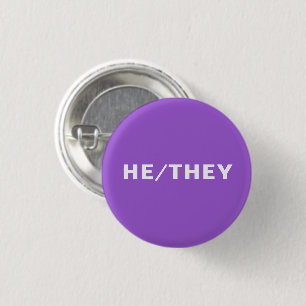 Er, sie, lila Gender Pronouns Lgbtq Pride Button