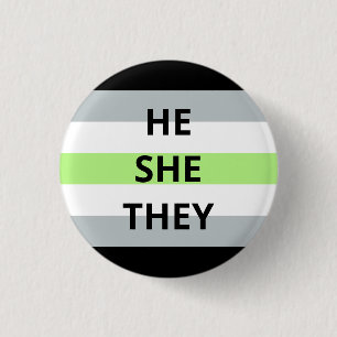 Er/sie Pronouns Agence Abzeichen Button