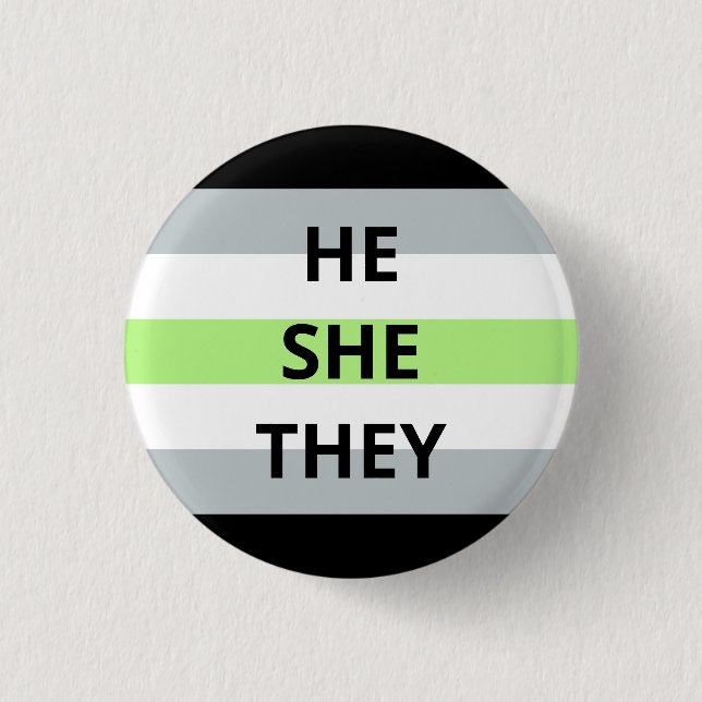 Er/sie/sie Pronouns Agence Abzeichen Button (Vorderseite)