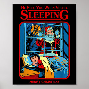Er sieht dich, wenn du schläfst Frohe Weihnachten  Poster