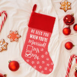 Er sieht dich, wenn du Verheiratet bist, Mrs. Newl Weihnachtsstrumpf<br><div class="desc">Spaß Weihnachten Strumpf für verheiratete Paare - perfekt für erste Weihnachten verheiratet. Im Design steht geschrieben: "Er sieht dich, wenn du Verheiratet bist!" Herr und Frau sind mit Kästchen bedruckt, und dieses Design wird für Frau geprüft (das passende Design für Herrn ist in meinem Laden verfügbar). Eine tolle Idee für...</div>