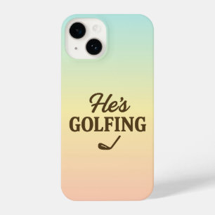 Er spielt Golf Lustiger Golfer MAMA Golf-Wochenend iPhone 14 Hülle