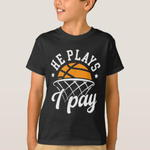 Er spielt, ich zahle Sketll Dad eines Sketll-Spiel T-Shirt