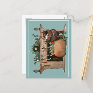 Er sprach kein Wort Feiertagspostkarte