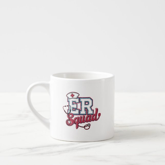 ER Squad, Emergency Room, Nurse Shirt, Doctor Gift Espressotasse (Links)