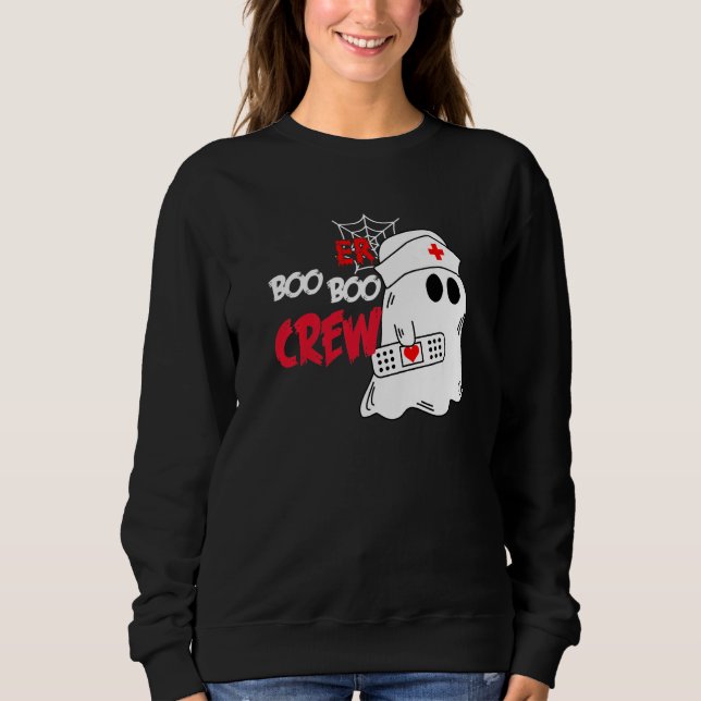 ER Squad Halloween Boo Crew Emergency Room Nurse S Sweatshirt (Vorderseite)
