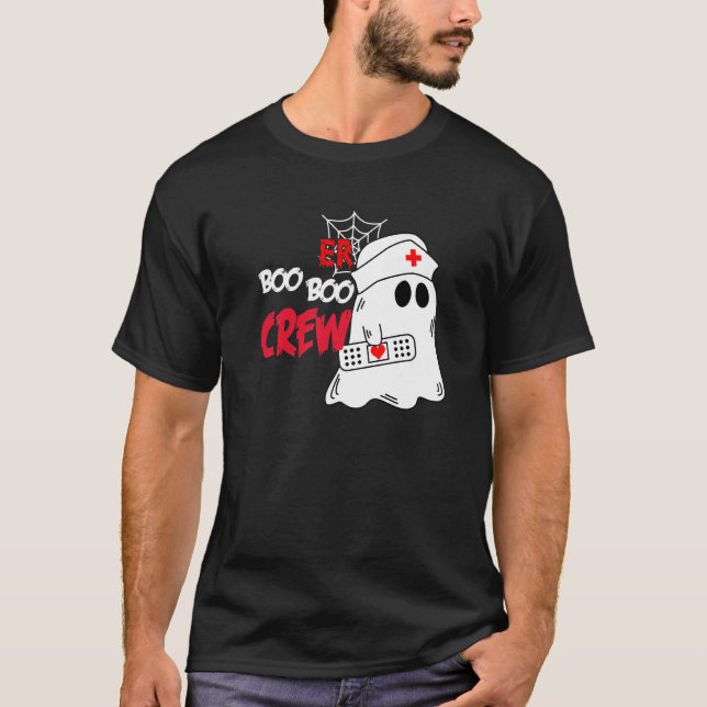 ER Squad Halloween Boo Crew Emergency Room Nurse S T-Shirt (Vorderseite)