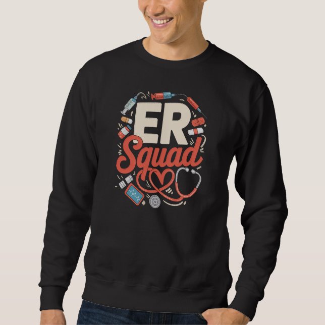 ER-Squad-T-Shirt – Notfallteam-Bekleidung Sweatshirt (Vorderseite)