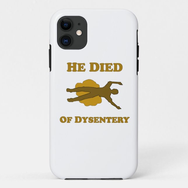 Er starb an Dysenterie-Notebook Case-Mate iPhone Hülle (Rückseite)