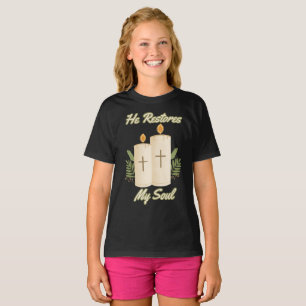 Er stellt mein Soul Bibel-Zitat-Mädchen wieder her T-Shirt