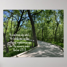 Er stellt mein Soul Bible Verse Scripture Poster w