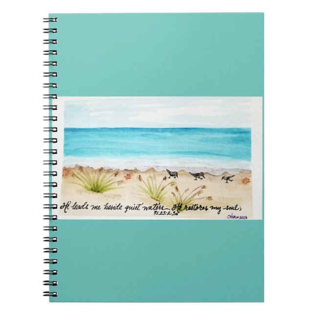 Er stellt mein Soul Spiral Foto Notebook wieder he Notizblock (Vorderseite)