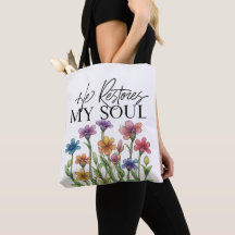 Er stellt mein Soul Tote Bag wieder her