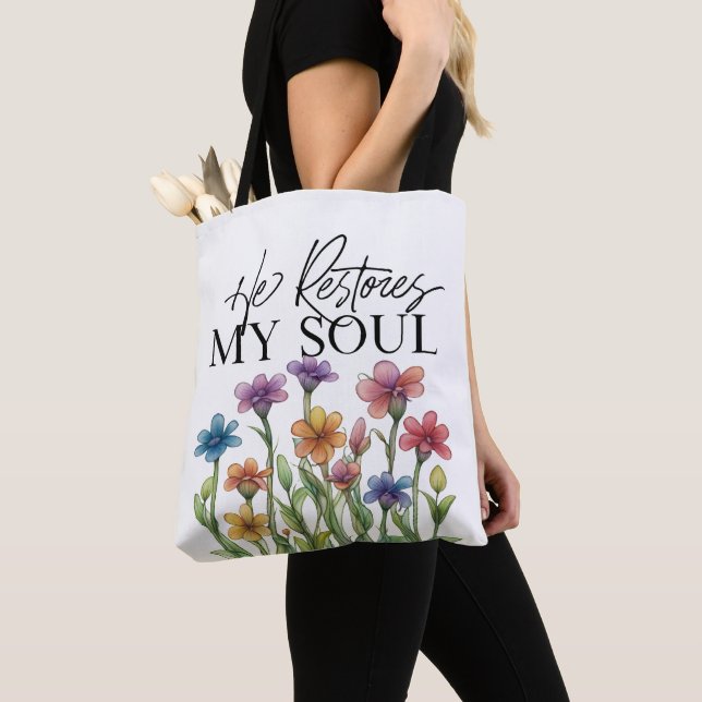 Er stellt mein Soul Tote Bag wieder her (Von Nahem)