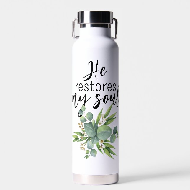 Er stellt mein Soul wieder her Trinkflasche (Vorne)