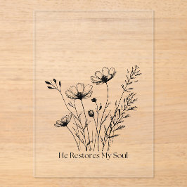 Er stellt mein Soul wieder Minimalistisch her Acryleinladungen