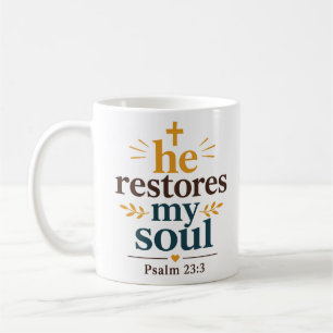 Er stellt meine Seele wieder her Inspirierender ch Kaffeetasse