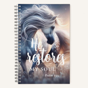 Er stellt meine Seele wieder her Psalm 23:3 Christ Notizbuch
