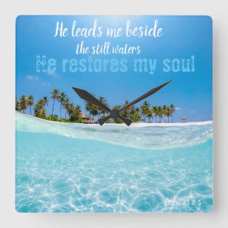 Er stellt meine Soul-Schriftzeichen-Uhr wieder her Quadratische Wanduhr