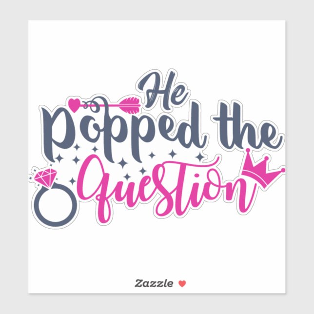 Er stellte die Frage auf Aufkleber (Blatt)