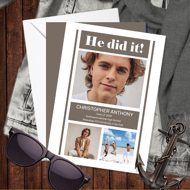 Er tat es einfach Minimalistischen griechischen Ab Ankündigung (Von Creator hochgeladen)