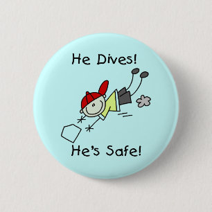Er taucht ein Er ist sicher T-Shirts und Geschenke Button
