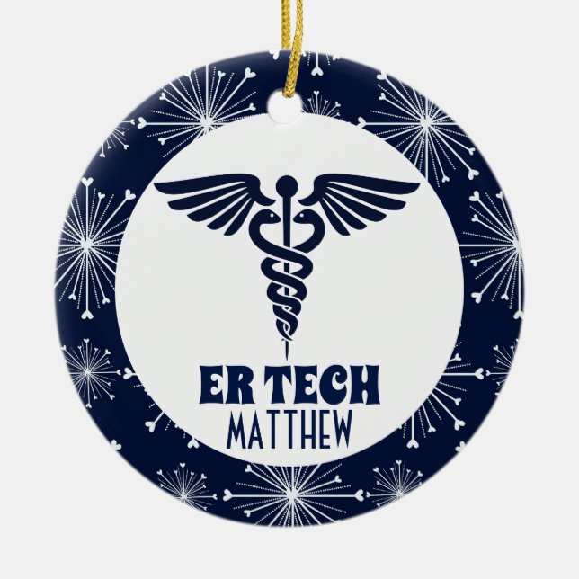ER Tech-Notfalltechniker Keramik Ornament (Vorne)